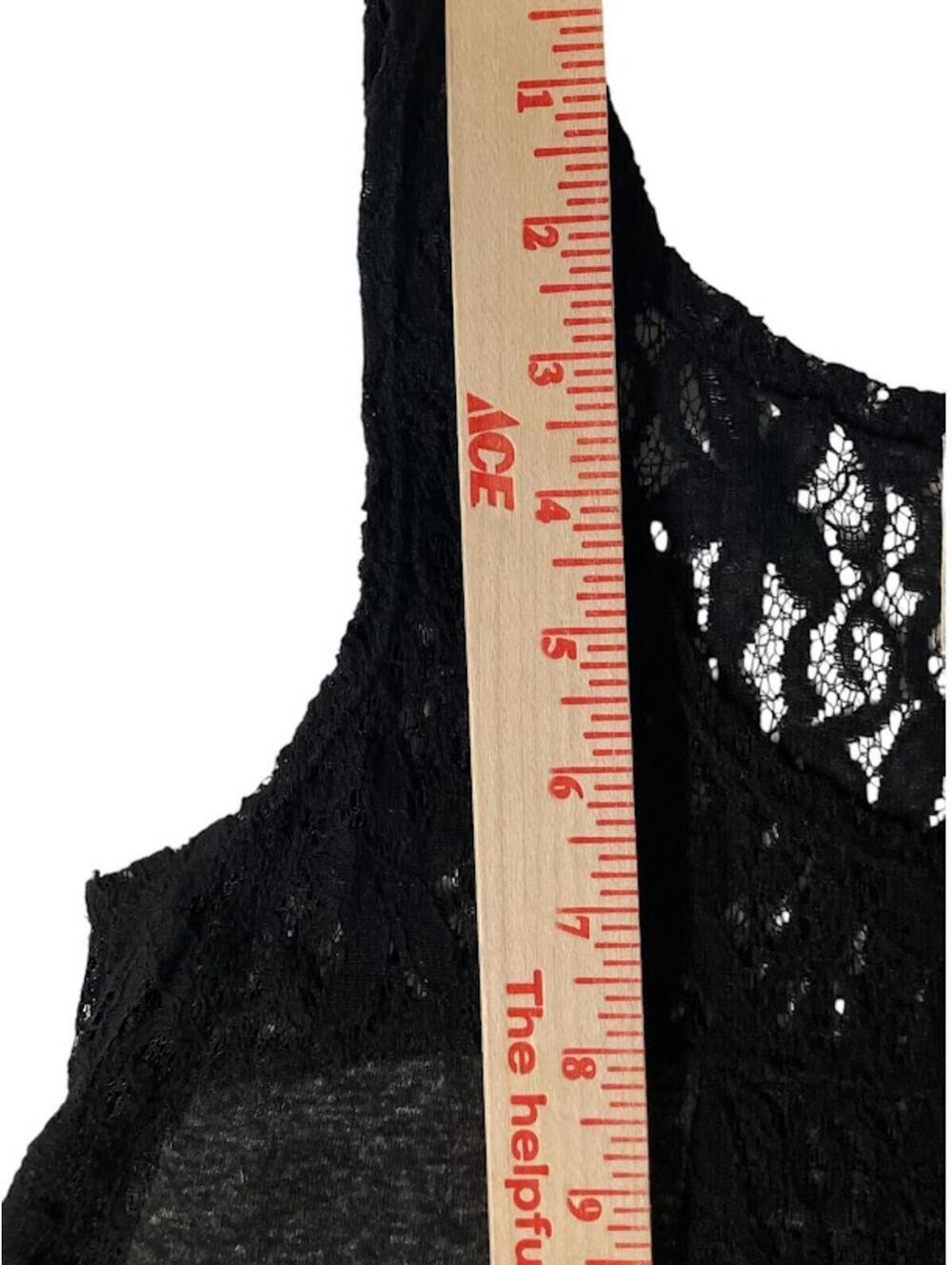 Be Made in USA Black Charcoal Gray Sleeveless Lace Knit Swing Dress NWT Sz Small - Picture 11 of 13